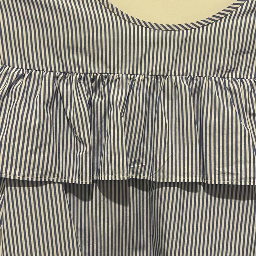 J.crew striped blue short sleeve top - Picture 3 of 6